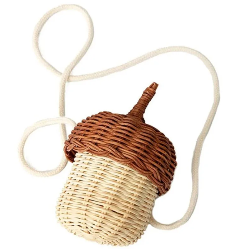 Fruit Handmade Bag Oak Shoulder Handbags For Women Casual High-Quality Versatile Luxury Exquisite Female Crossbody Messenger Y2k