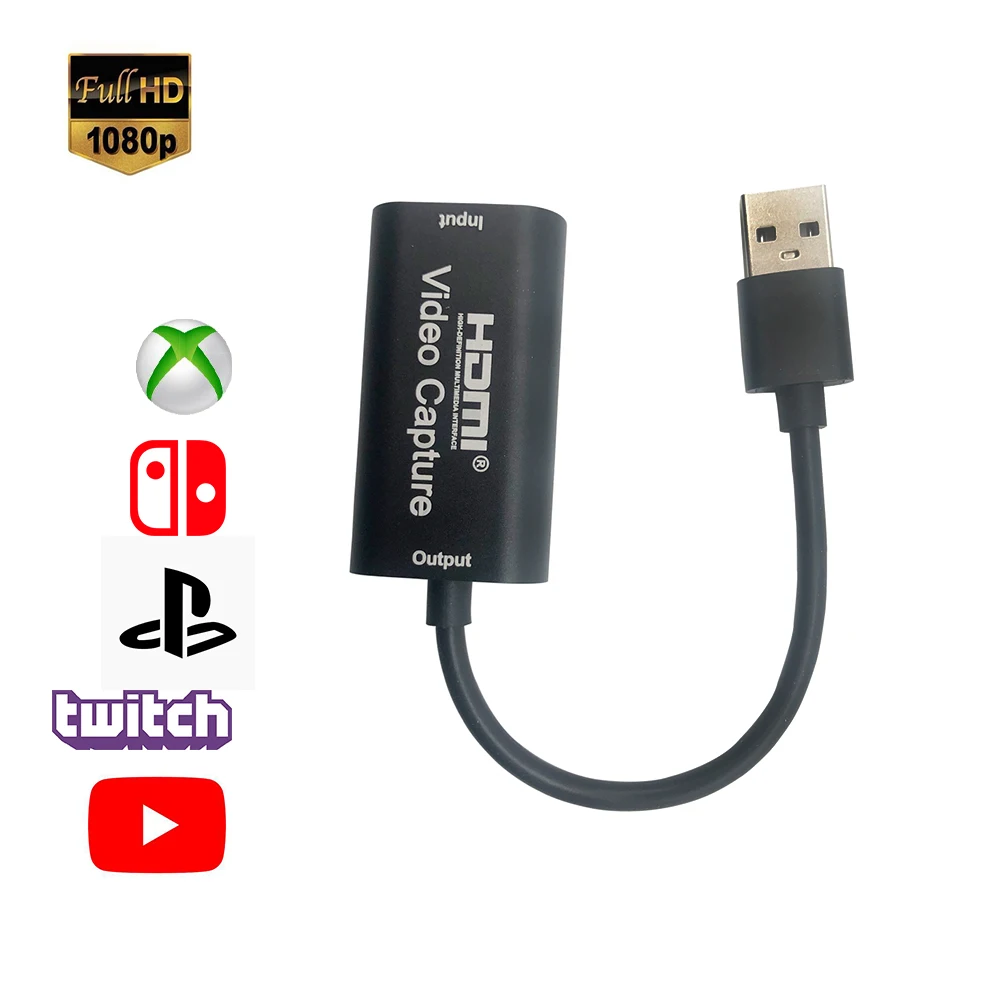 Mini HD 1080P HDMI-совместим с USB 2 0 устройство для записи видео компьютера Youtube OBS и т. д.