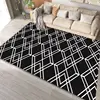 Modern Simple Black White Large Size Rugs for Living Room Light Luxury Sofa Area Carpet Soft Fluffy Bedroom Decor Anti-slip Mats 4