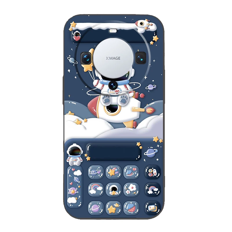 Hello Astronaut Silicone Phone Case Cover - Stylish Protective Shell with Space Theme Design