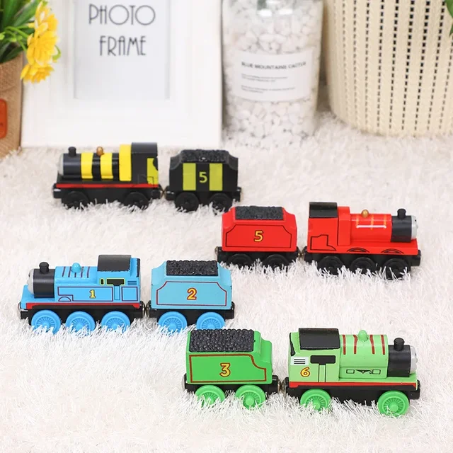 Thomas and Friends Wooden Train Pocket Toy Gold Diesel Molley Lady Toby Rail Train Model Pocket Toys For Children Birthday Gifts 5