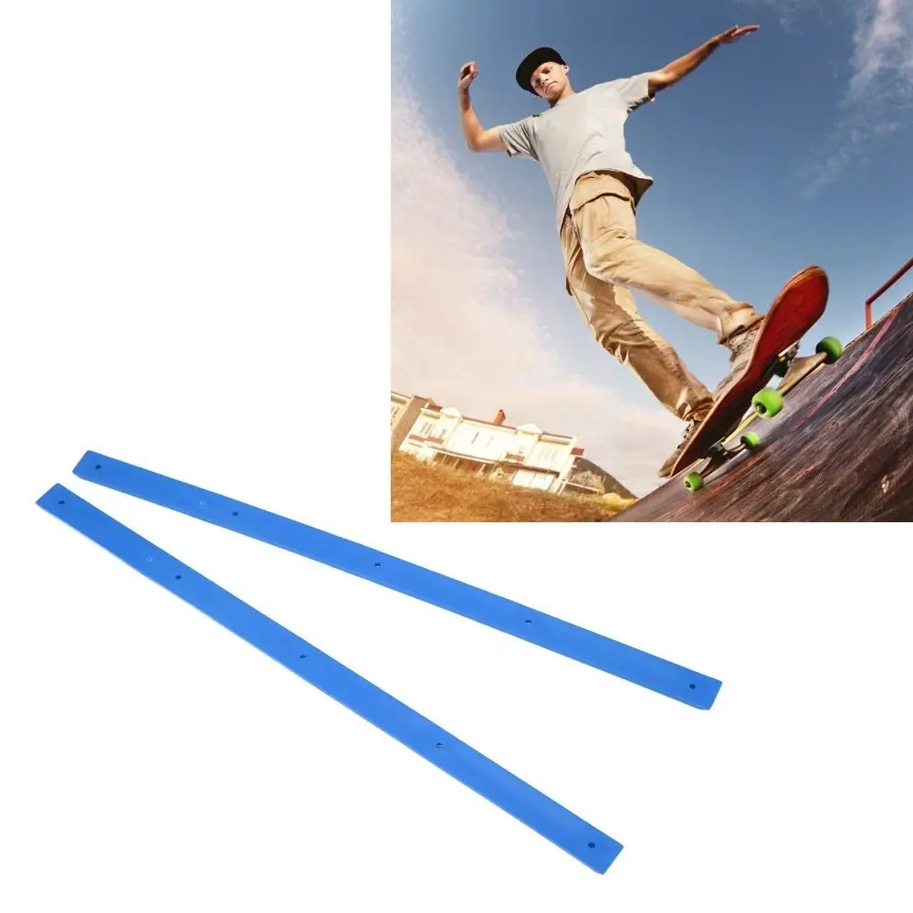 2Pcs Durable ABS Rib Bones Rails Colorful 36.5x1.7cm Skateboard Rail Guards Skateboard Deck Guards Skateboarding