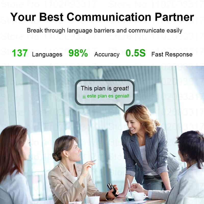 Smart Instant Language Translation Machine Real time Portable Voice Translator Device Artificial Intelligence Bluetooth G6 voice translator language translator