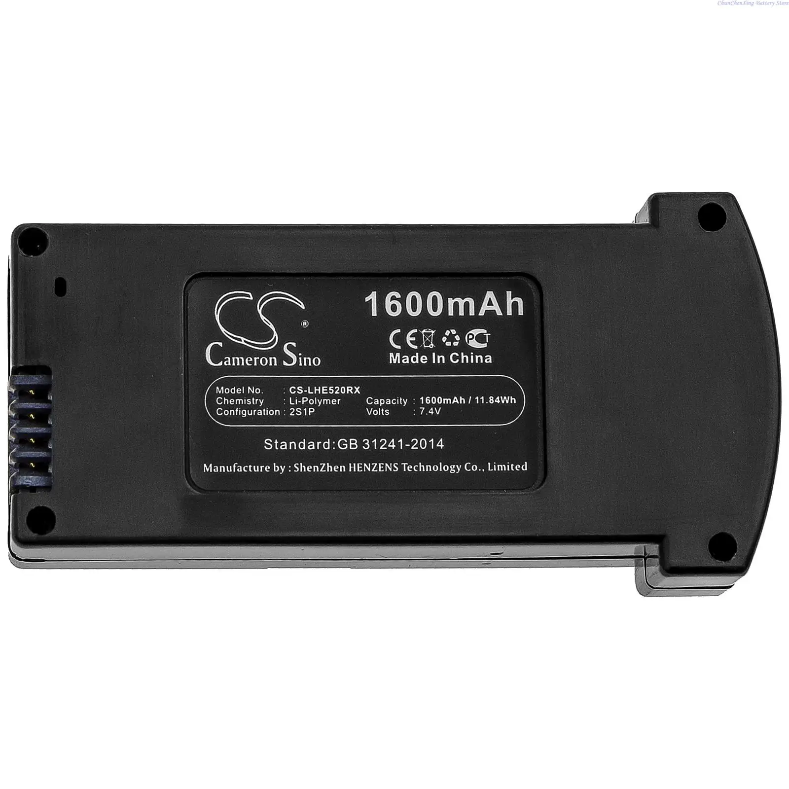 Batterie de rechange Eachine E520s, câbles et prise XT30 visibles