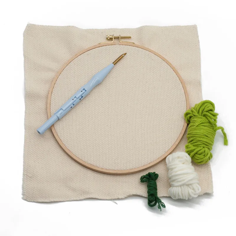 DIY Embroidery Kits For Beginners And Kids Cartoon Cactuses Punch Needle Embroidery Needlework Sets