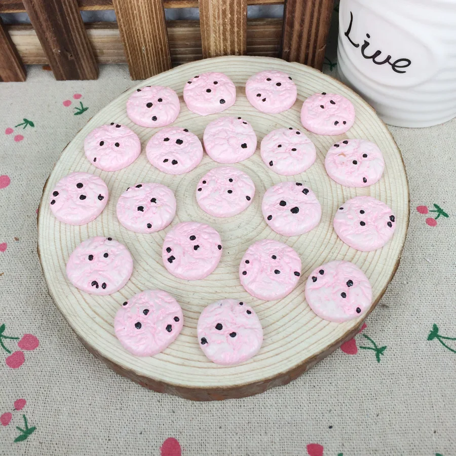 Kawaii Flatback DIY Artificial Food Dounts Resin Cabochons Flat Back Scrapbooking Embellishment Decoration Crafts Making:22mm | Дом и сад