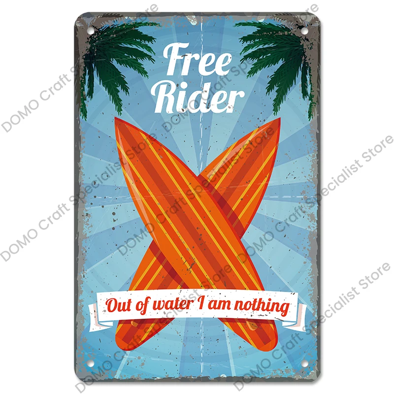Plaque Métal Rétro "Just A Girl Who Loves Swimming" - Déco Murale Vintage 30x20cm