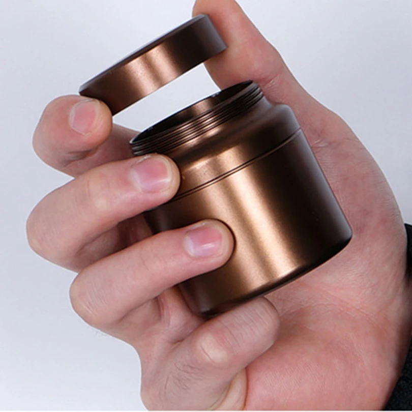 Mini Portable Sealed Jar Travel Moisture-proof Solid Color Nut Candy Food Storage Container Tea Can Metal Box Stainless Steel