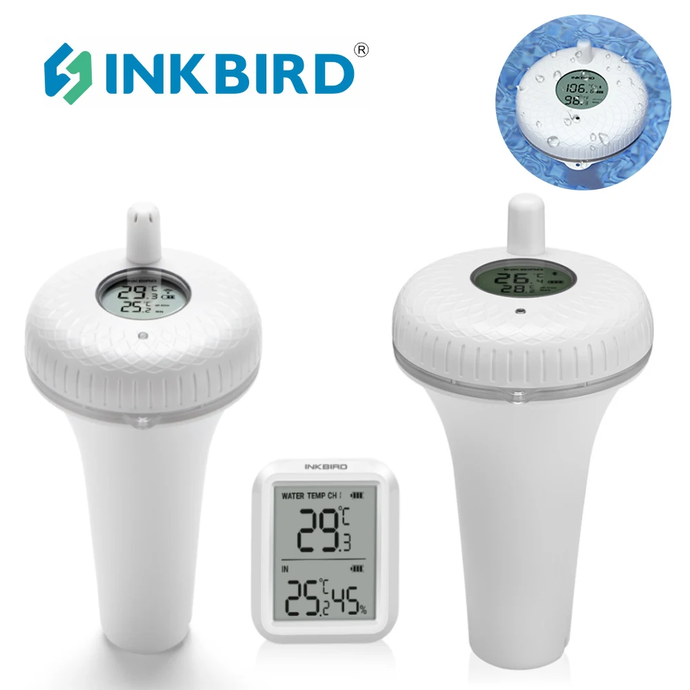 

INKBIRD 2 Types of Wireless/Bluetooth Swimming Pool Floating Thermometer Digital Outdoor Accurate Temperature LCD Display