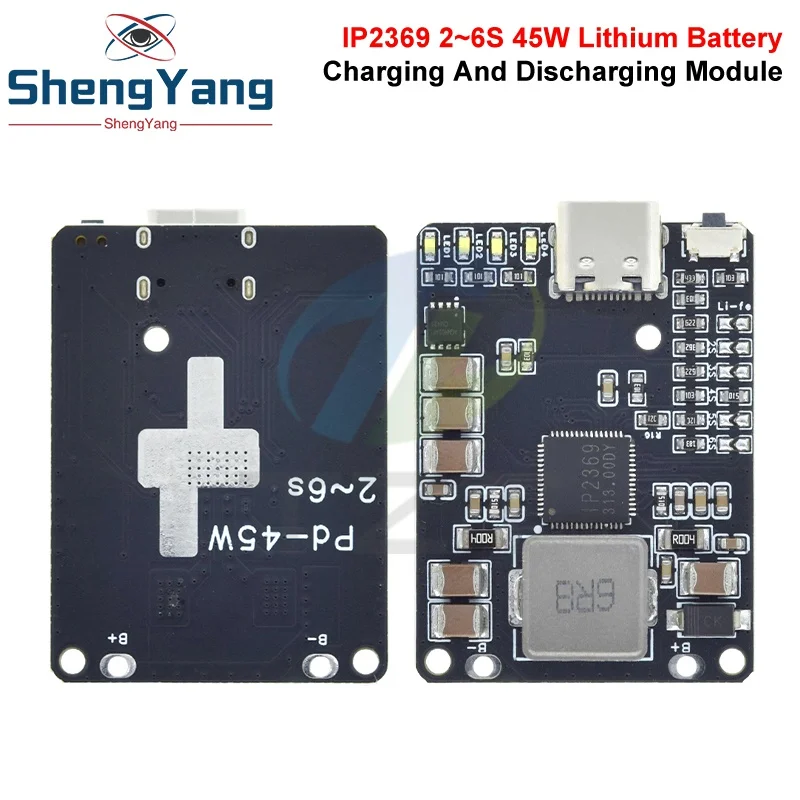 IP2369 45W 2S~6S Lithium-Batterie Lade- und Entladegerät BMS 3S 4S 5S Li-Ionen/LiFePO4 Batterieladegerät für Powerbanks und Drohnen