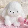 Cute Flocking Bunny Taba Squishy Stress Relief Decompression Toy Squeeze Plush Rabbit Anti Stress Fidget Toy For Adult Kids Gift 1