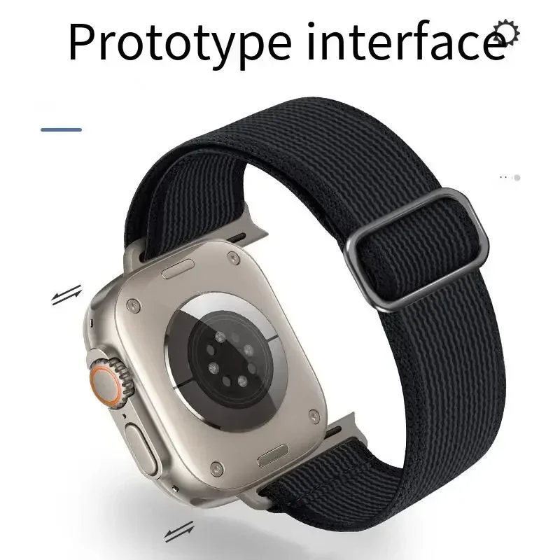 Nylon Elastic Strap for Apple Strap Ultra2 9 8 7 49mm 45mm 41mm Wild Diameter Bracelet for IWatch 6 5 4 SE 44mm 42mm 40mm 38mm