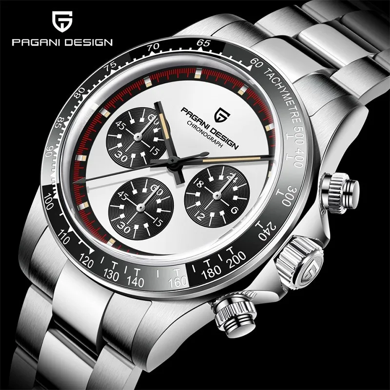 Pagani Design For Mens Watch Cronografo In Cristallo Zaffiro Giappone Seiko Vk63 Movimento Al Quarzo Orologio Da Polso Casual Nuovo Zegarki Meskie