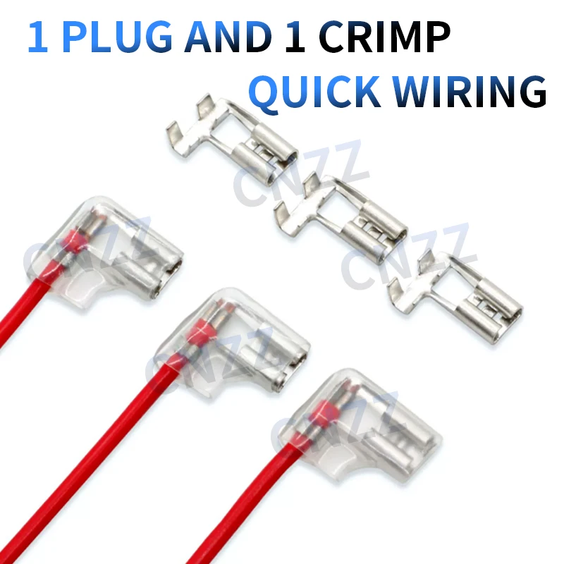 240Pcs BOX Electric Flag/Right Angle Crimp Terminal Wire Connectors Set 2.8 4.8/6.3mm Female+sheath Brass Silver Car ZiiZ
