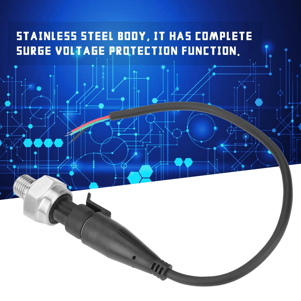 G1/4" Pressure Transducer Sensor Input 5V Output 0.5-4.5V / 0-5V For Water Gas Oil (0-10PSI) pressure sensor