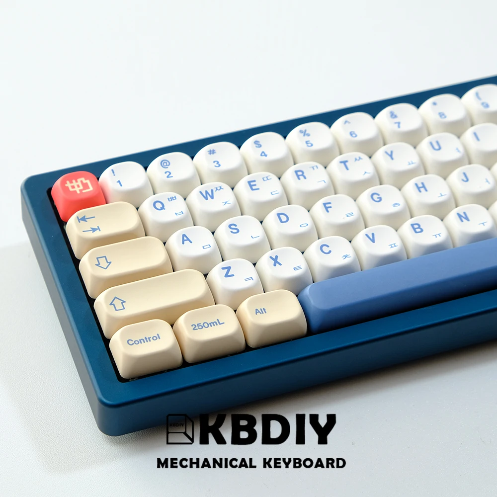 Kbdiy-teclas para Teclado Mecânico Coreano Russo Iso Gmk Soymilk 140 Teclas Pbt Moa Semelhante Japonês Coreano Russo 7u - Imagem 2
