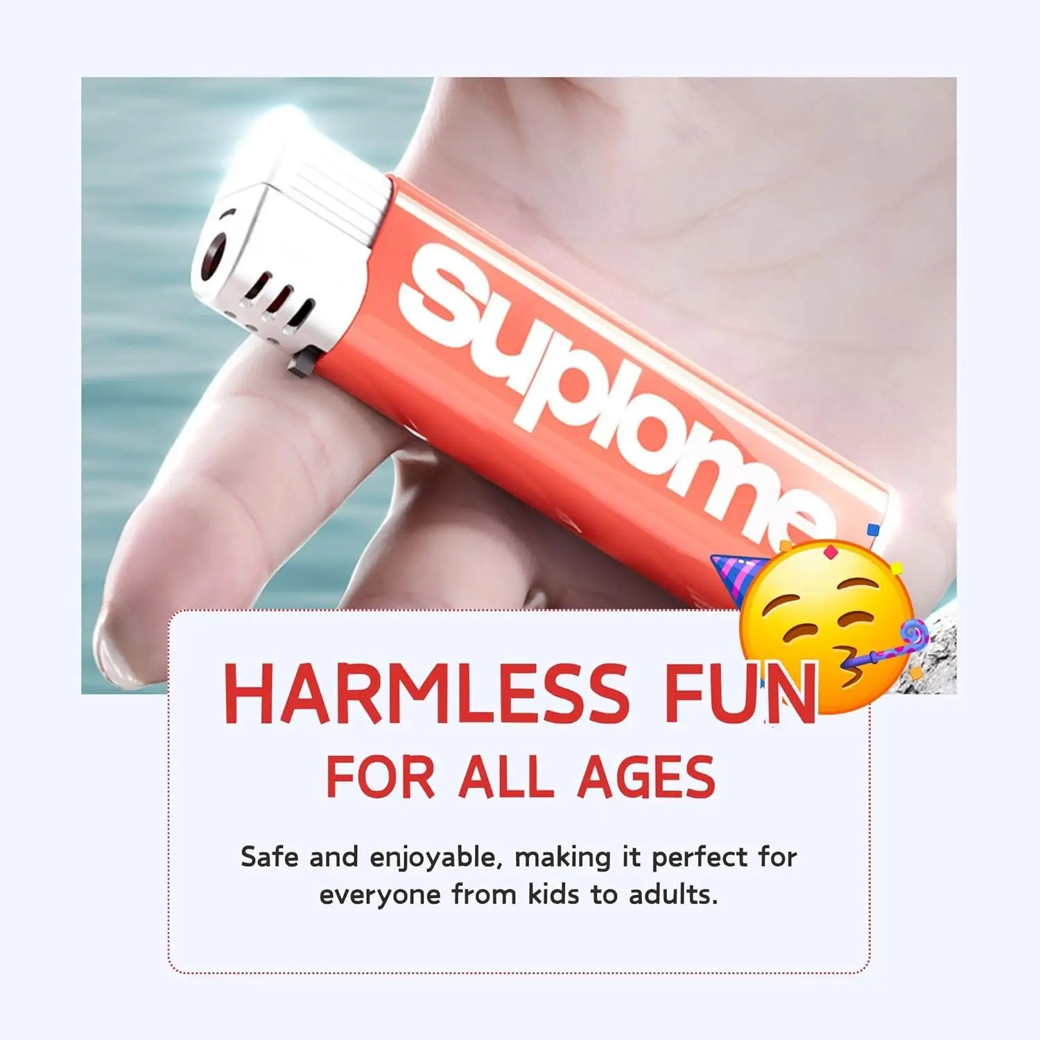 （Buy one get one free） New Water gun Realistic Prank Lighter Jet Squirting Lighter（Prank Toys ）Summer Pool Toys for kids