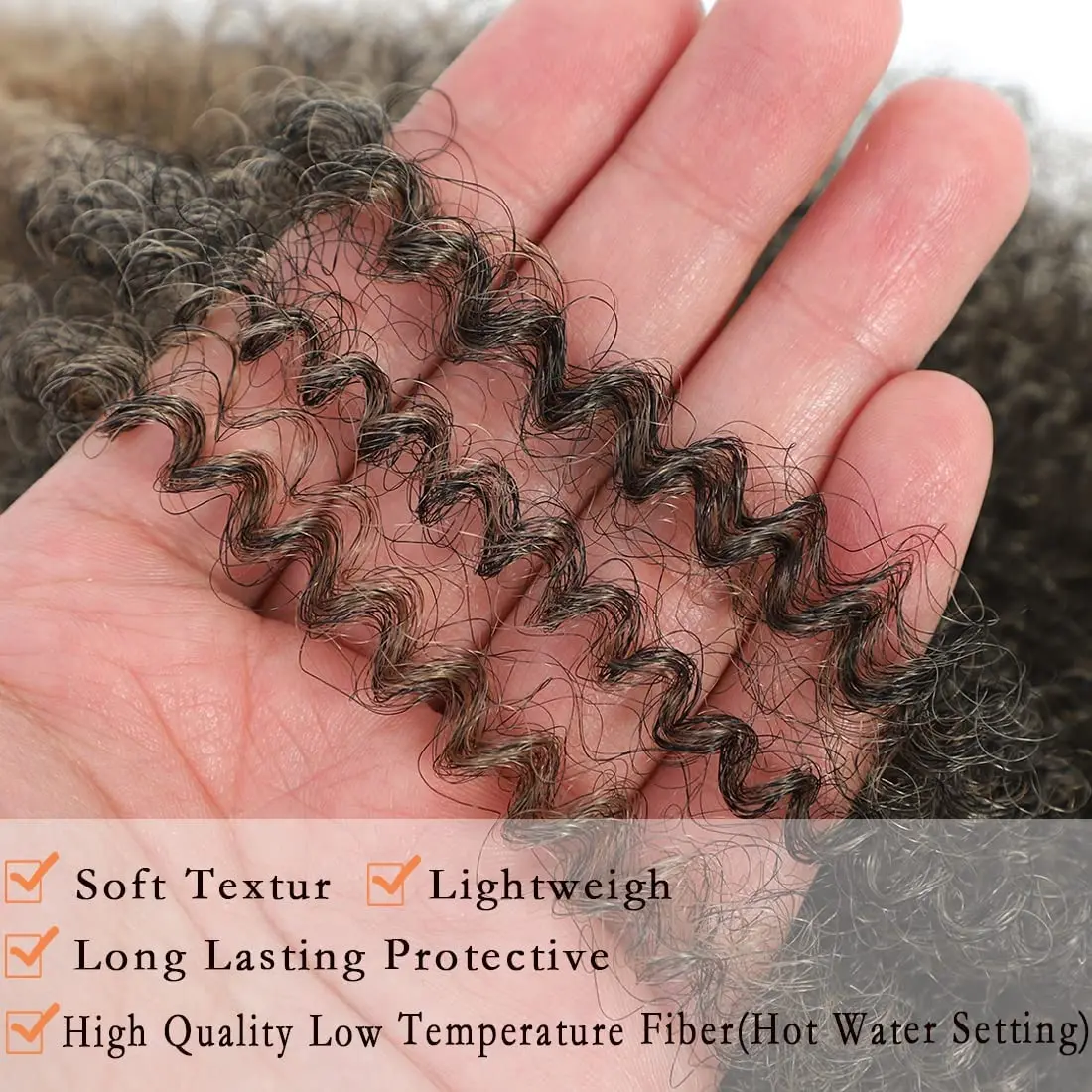 Springy Afro Twist Hair Twist Braiding Hair Soft Synthetic Crochet for Distressed Faux Locs Spring Twist Hair Extensions