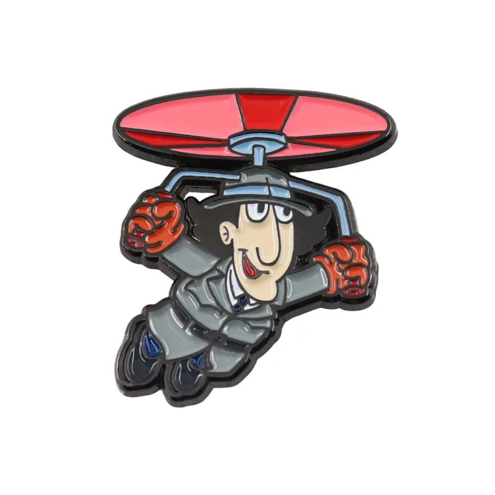 Humorístico dos desenhos animados detetive esmalte broche cyborg inspetor  helicóptero voando chapéu lapela pino fãs presente crachá acessórios  coleção - AliExpress, image size:1000x1000
