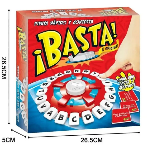 Jeu de société Basta Spanish Word, jeu de vocabulaire avec lettres rapide pour les nuits de jeux en famille, apprentissage en classe ​ 6