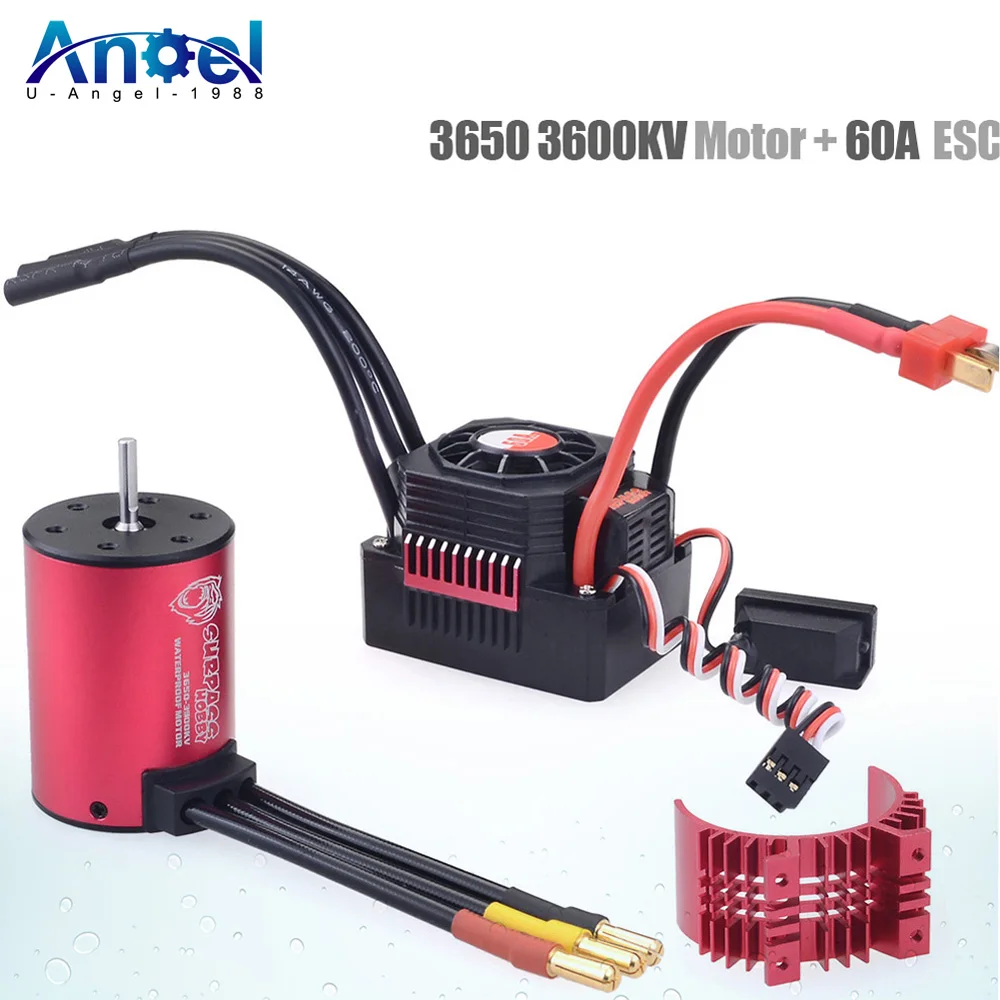 RC Motor ESC Kit, Metal 3650 Motor 3100KV