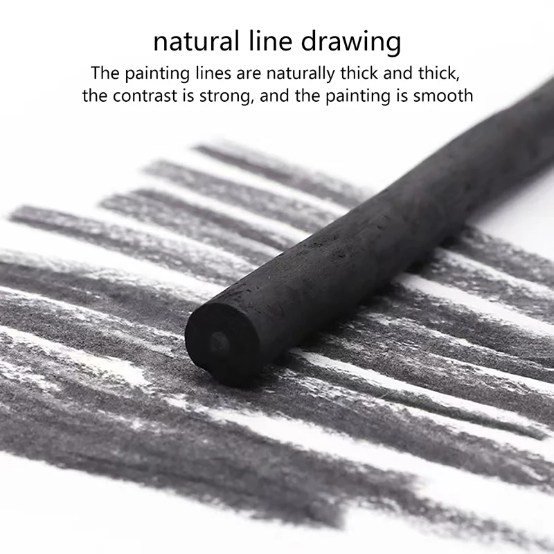 25PCS Sketch Drawing Willow Charcoal Pencil Painting Desn With Charcoal  Strips Student Professional Of Sketch Pen