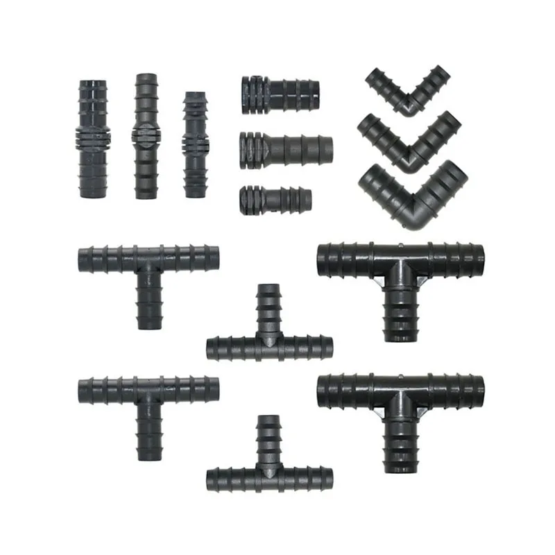 PlasticHoseBarbConnector162025mmTeeElbowEndPlugStraight