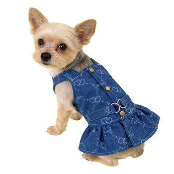 Denim Pet Harness Dress 1