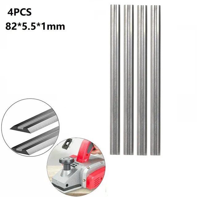 10 Lame HSS Per Pialla Elettrica - 82mm, Reversibili, Di Ricambio Per Lavorazione Legno - Foto 2