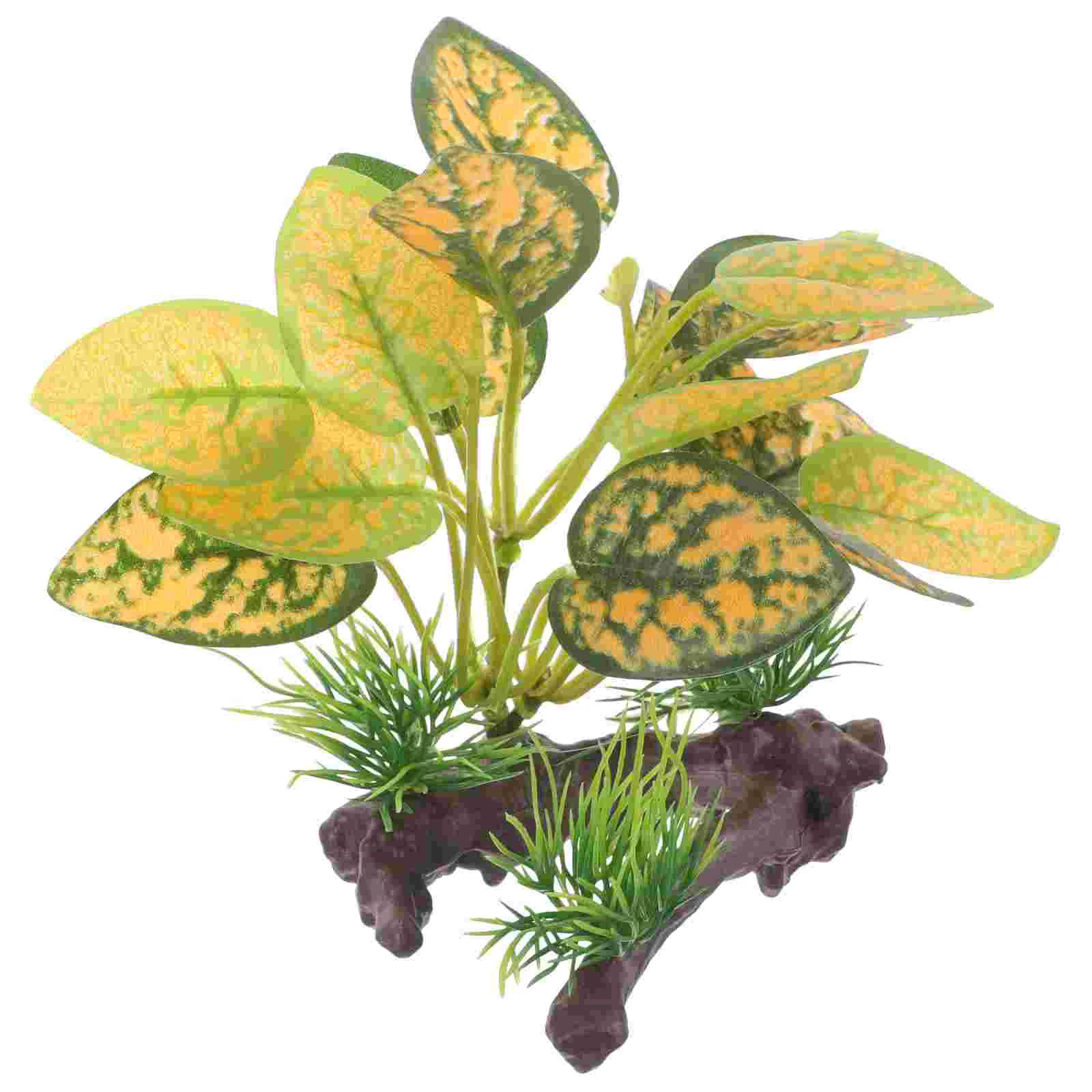 Artificial Water Plants Fish Tank Decor Fake Aquarium Large Hideout Plastic Aquatic