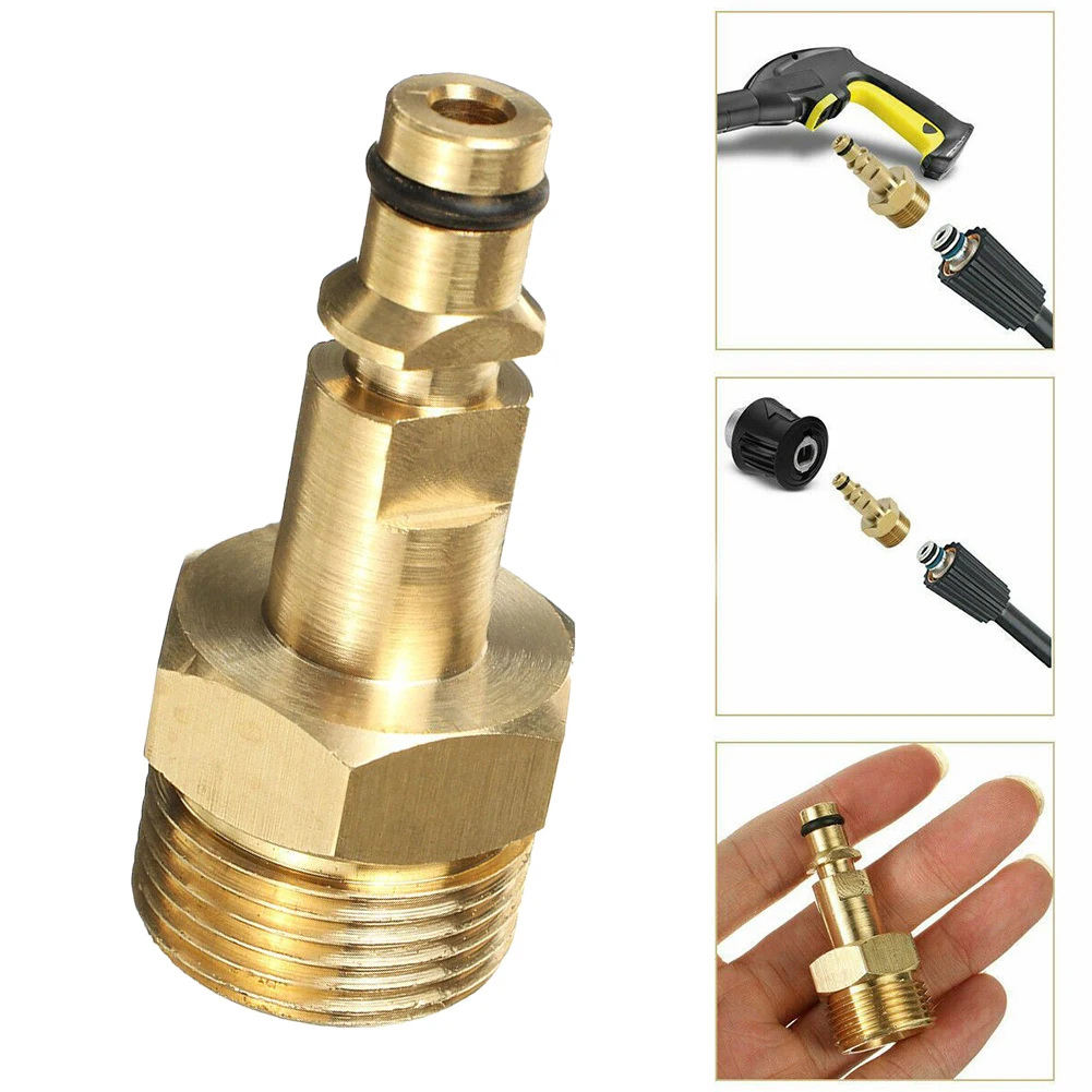 Pressure Washer Hose Adapter High Pressure Washer Hose Adapter M22 Converter Fitting Karcher K-series Washer Gun Solid Brass Garden Power Equipment Part