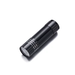 UV Resin Curing LED Lamp - 9W 395nm Flashlight for Epoxy and Jewelry Crafting (Black)