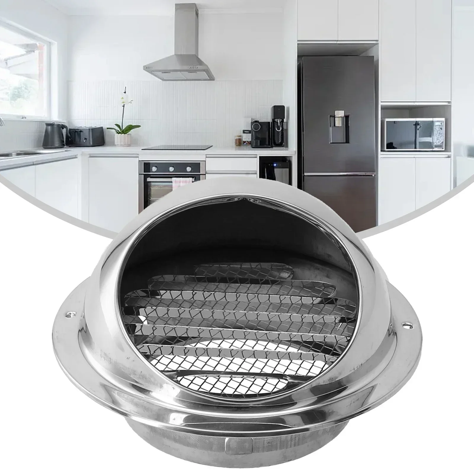 75mm-200mm Stainless-Steel Wall Ceiling Air Vent Ducting Ventilation Exhaust Grille Cover Outlet Heating Cooling Vents Cap air vent grille ventilation grille air vent cover ducting ventilation cover