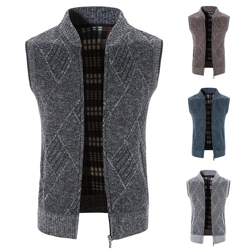Men Sweater Vests, Mens Knitted Vest, Men's Knitted Sleeveless Jackets