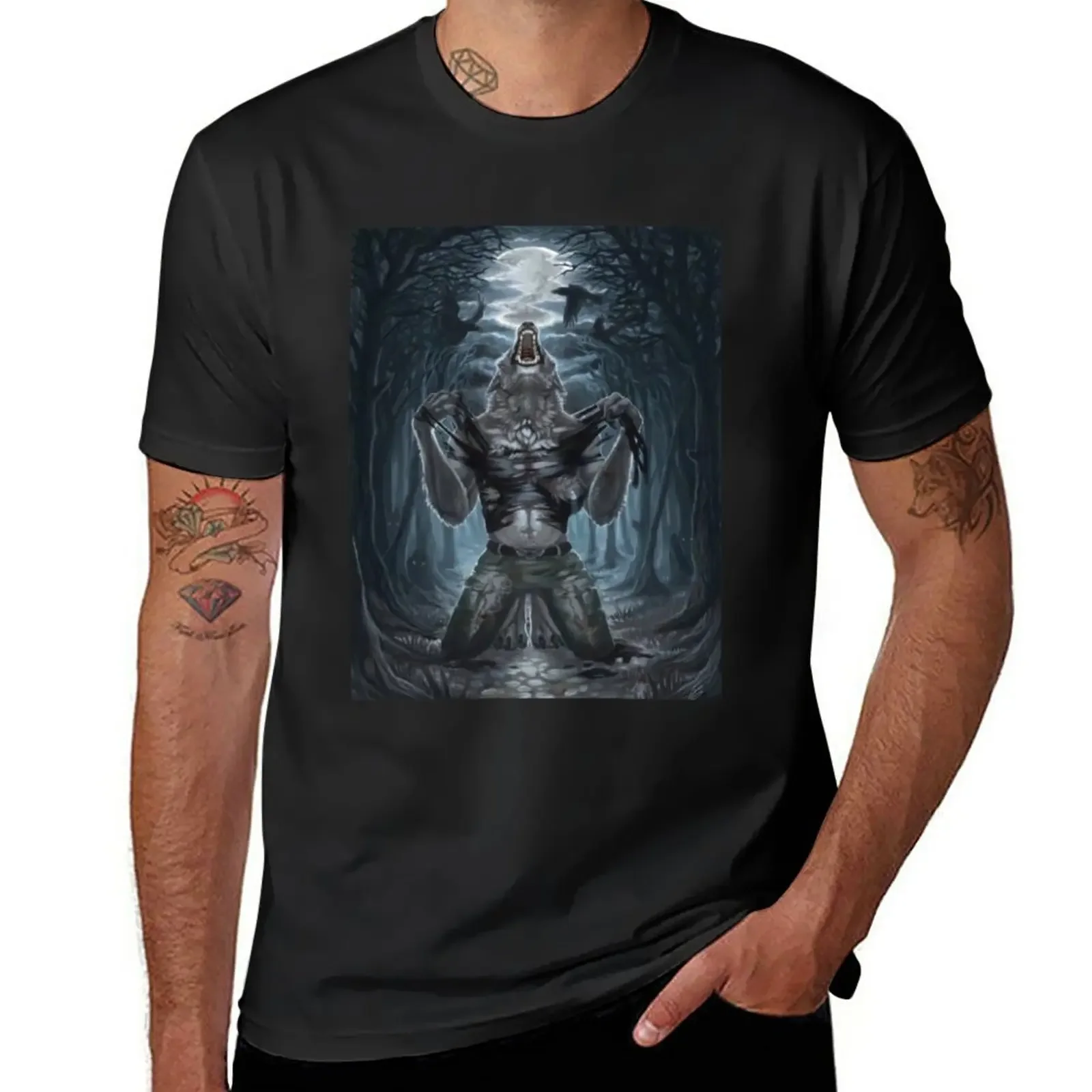 

werewolf ripping shirt meme T-Shirt graphic t shirt custom t shirts Blouse T-shirt for a boy men t shirts