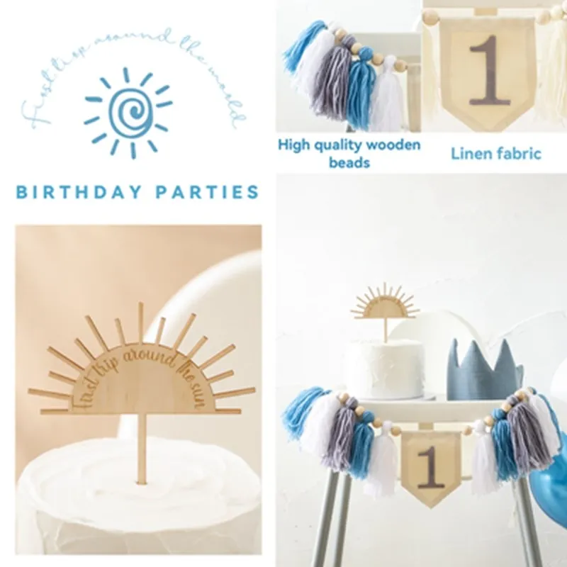 Lassen Sie uns Baby alles Gute zum Geburtstag Party 1-3 Jahre alt Quaste Banner Neugeborenen Meilenstein Fotografie Requisiten für Kinder Party Dekoration machen – Detail 1