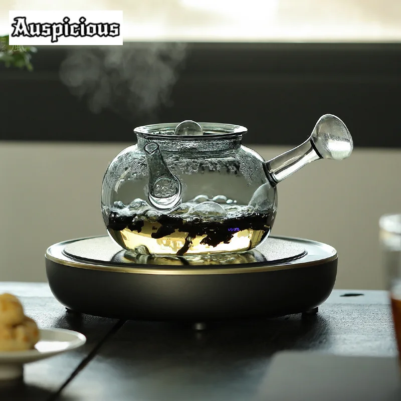 

700ml High End Star Glass Side Handle Pot High-temperature Resistance Teapots Household Glass Boiling Kettle Kung Fu Utensils