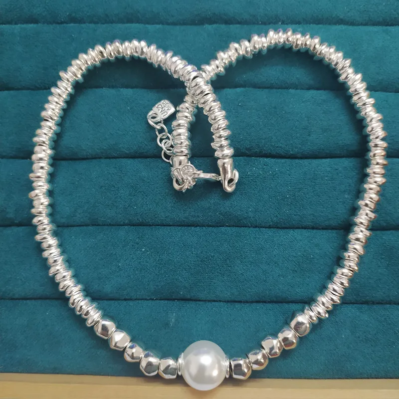 MAY new bead necklace silver buckle fashion belt logo wholesale European fashion gifts unode