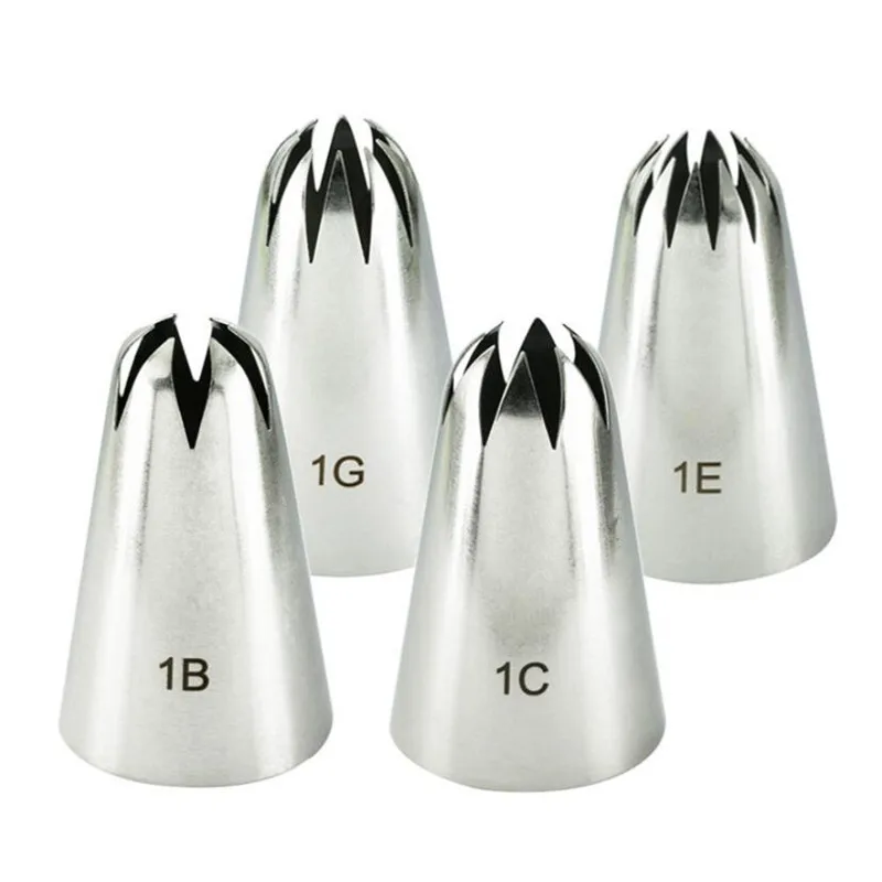 Large Nozzles Sets Cake Icing Tips Piping Pastry Bag Bakery Puff And Cupcake Cream Decorating Tools Confectionery Accessories