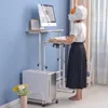 60cm Adjustable Height Stand Up Laptop Desk Computer Standing Desk with Rollers Laptop Computer Stand Desk Stand Up Laptop Desk 3