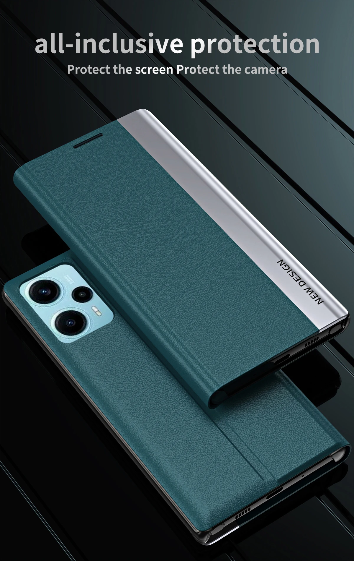 Flip Stand Holder Deksel For Xiaomi 12 Plus Case Redmi Note 12S 11S 10S 9S 8T 8 9 10 11 Pro Leather Plating Cases_voghion.com