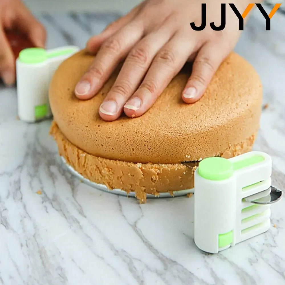 JJYY Cake Slicer 5 Layer Cake Bread Straightener Slicer Set DIY Holder Cutting Tool Kitchen Accessories