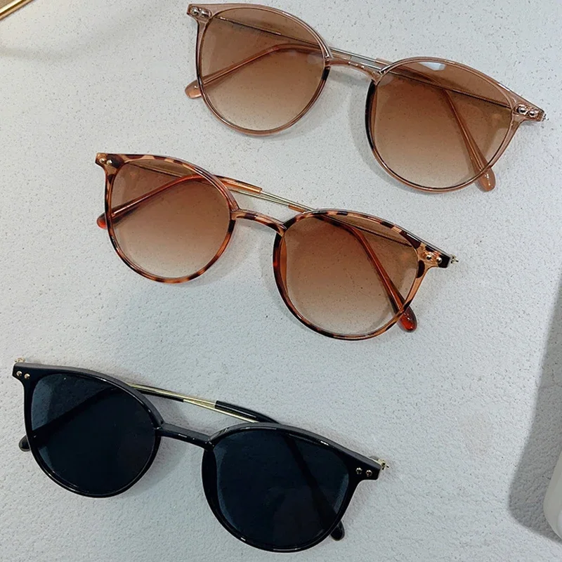 

2024 Women Round Frame Sunglasses Men Unisex Fashion Outdoor UV400 Shades Sun Glasses Riding Driving Eye Protection Glasses