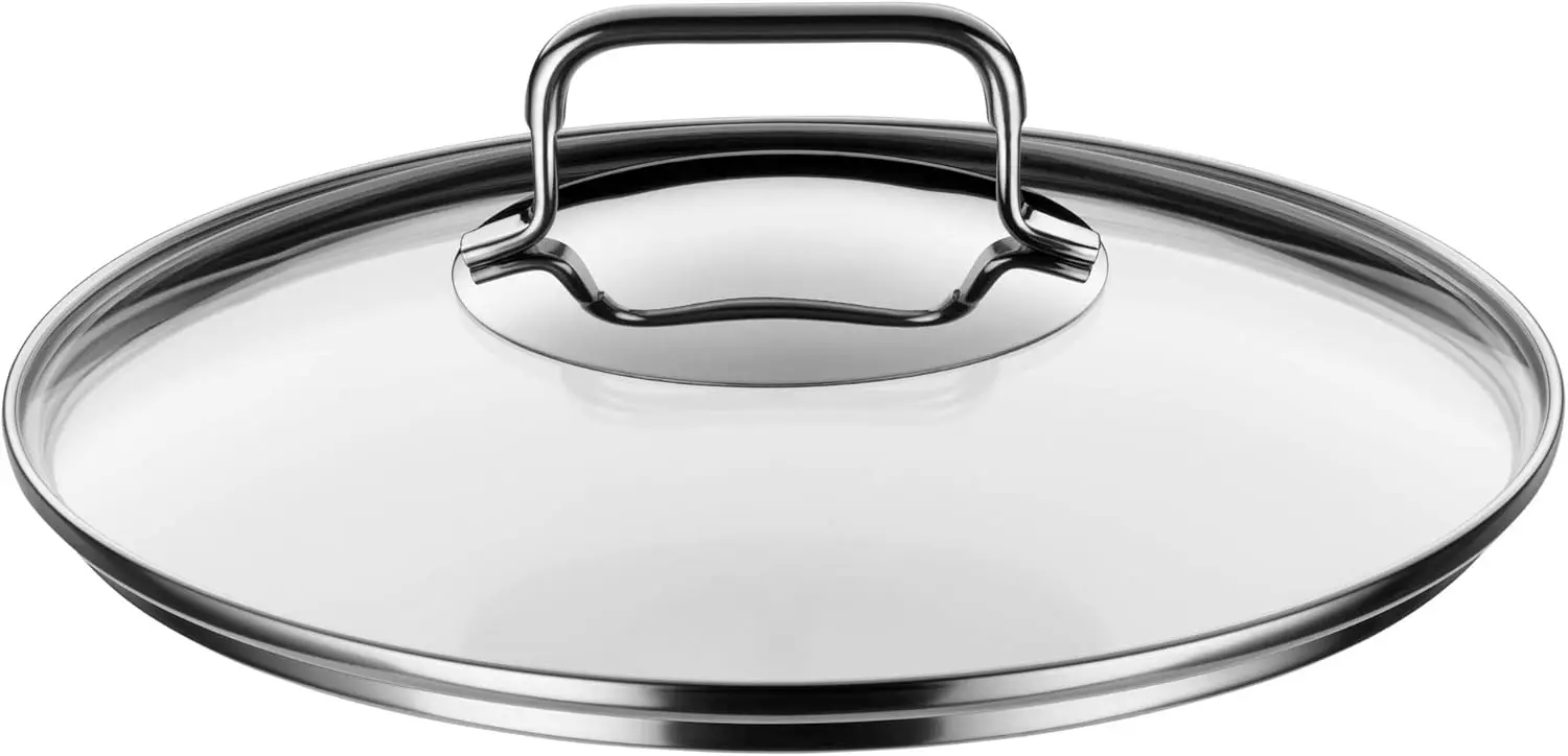 Pasta Pot &Oslash; 24 cm Approx. 7L Pouring Rim Glass Lid Cromargan&reg; Stainless Steel Brushed Suitable for All Stove Tops Including