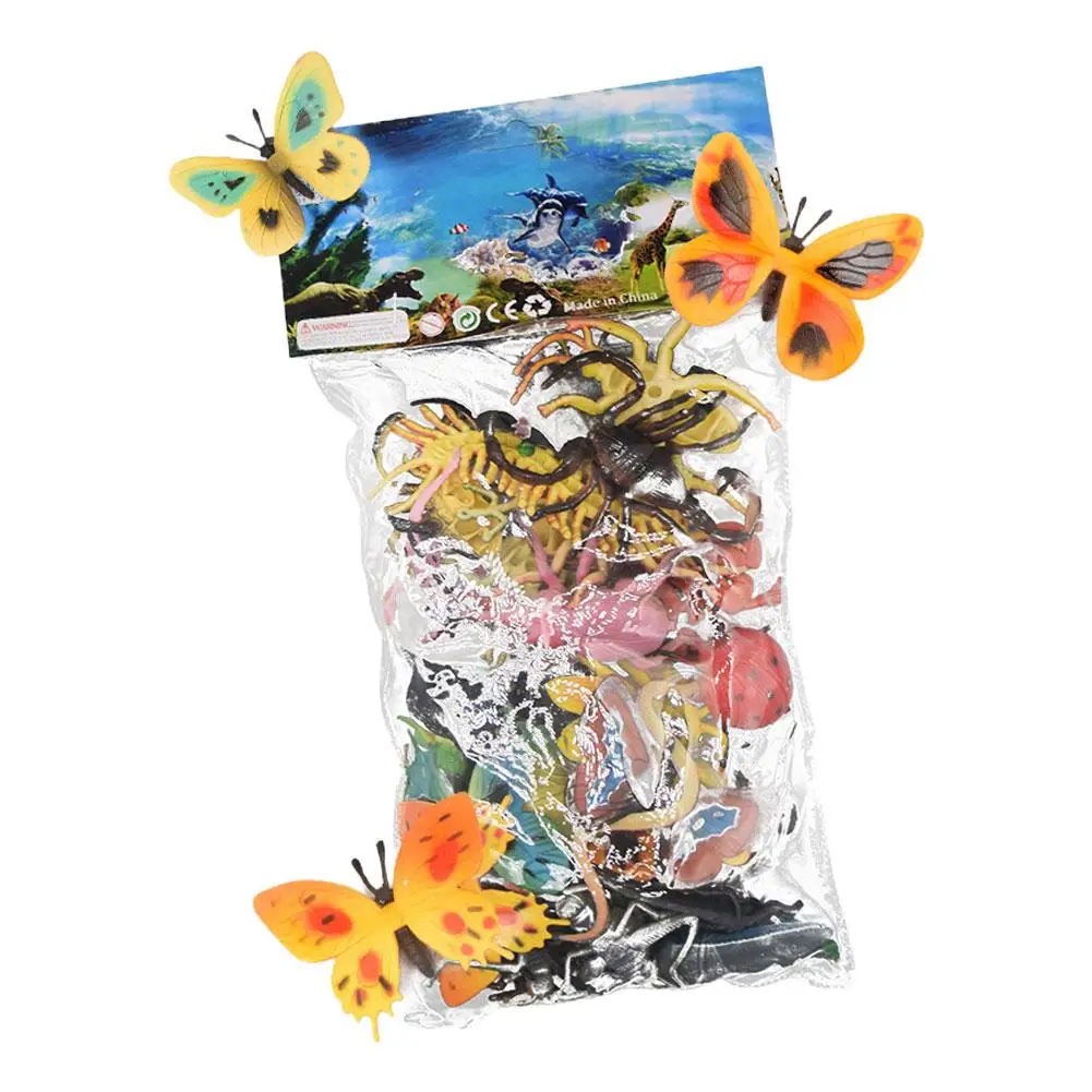 PVC Simulation Insect Model Toy Dragonfly Butterfly Material Scorpion Model Safe Educational Children's Toy Simulation Frog M2G7