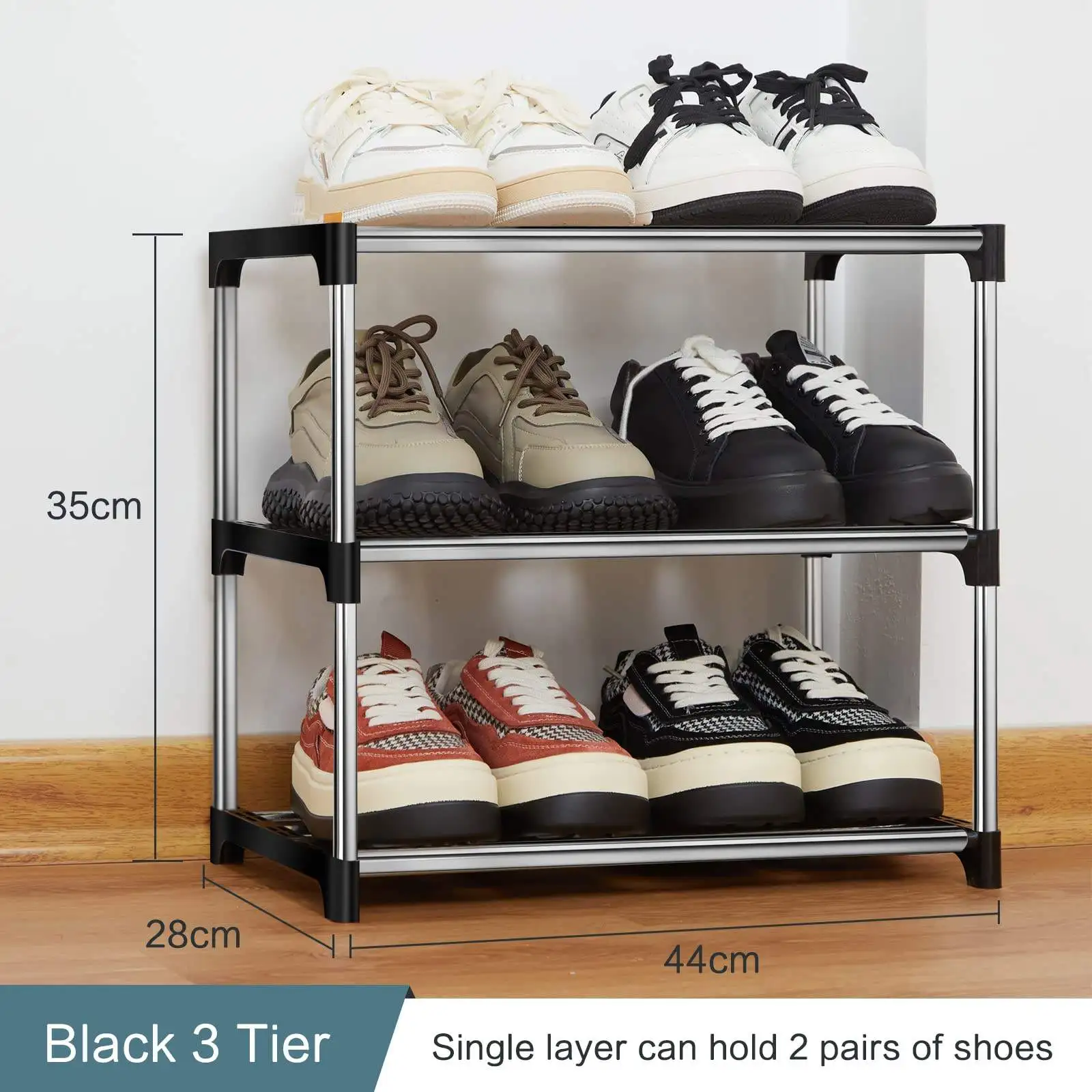 3F Shoe Rack Multi Layered Space Saving Freely Combined Modernity Minimalism Shoe Rack Dormitory Door Entryway Home Supplies 1