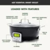 Elite Essential Smart Electric 6QT Skillet Pot,Sear Saute Stir-Fry and Cook Rice, Healthy Ceramic Nonstick and Dishwasher Safe P 4