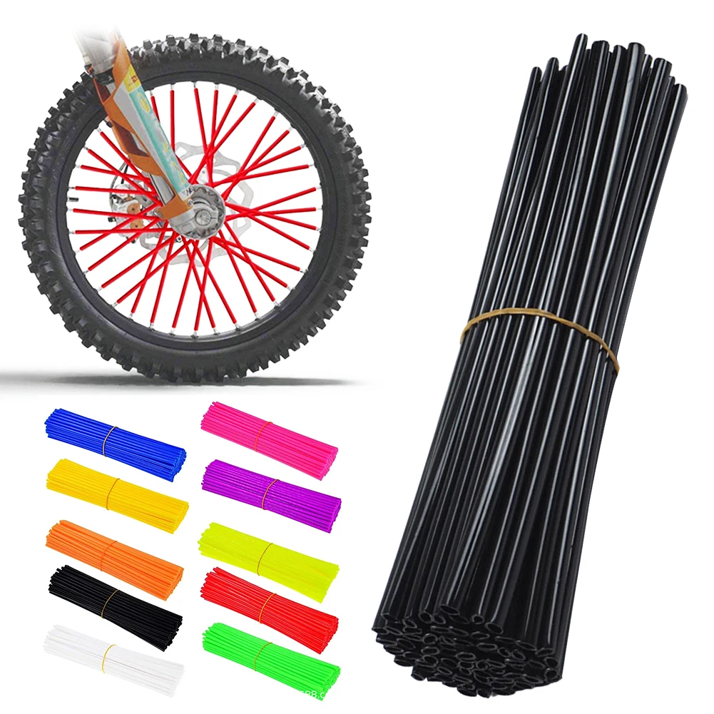thumbnail image 5 of 36 piezas de protectores de radios para ruedas de motocicleta, cubiertas de piel para llantas, cubiertas para tubos para motocross, accesorios geniales para bicicletas, 12 colores, 5 of 5