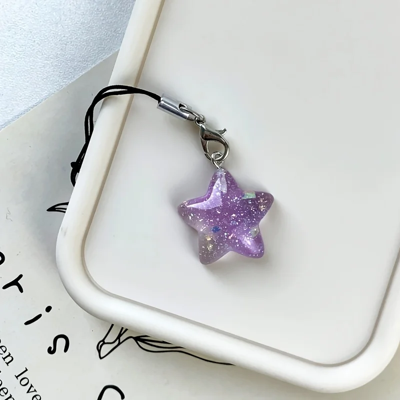 Shiny Star-Shaped Anti-Lost Lanyard with Pendant – Versatile Accessory for Phones, Bags, and Keys