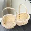 Hand Made Wicker Basket Wicker Flower Basket Shopping Storage Hamper And Handle Wooden Wicker Picnic Basket Fruit Basket 6